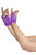 Purple Fingerless Short Fishnet Gloves