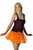 Women's  Sequin 4 Layer Orange Tutu Skirt