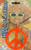 Peace Sign Hippie Necklace Orange (Pack of 12)