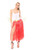 Women's  Red Hula Skirt with Flowers (80cm)