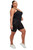 Women's  Black Microfibre Lace Cycling Shorts for Sports and Gym