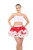 Women's Red and White Ruffle Tutu Skirt