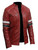 Retro Style Cafe Racer Genuine Leather Jacket Red