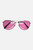 Aviator Pink Glasses with Silver Frame