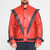 CL Michael Jackson Thriller Genuine Leather Jacket in Red front model