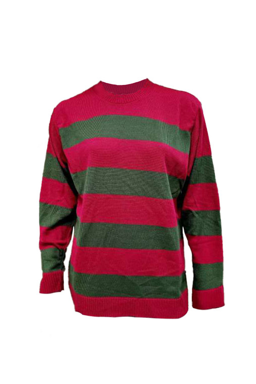Nightmare Demon Men Red and Green Stripe Knitted Jumper