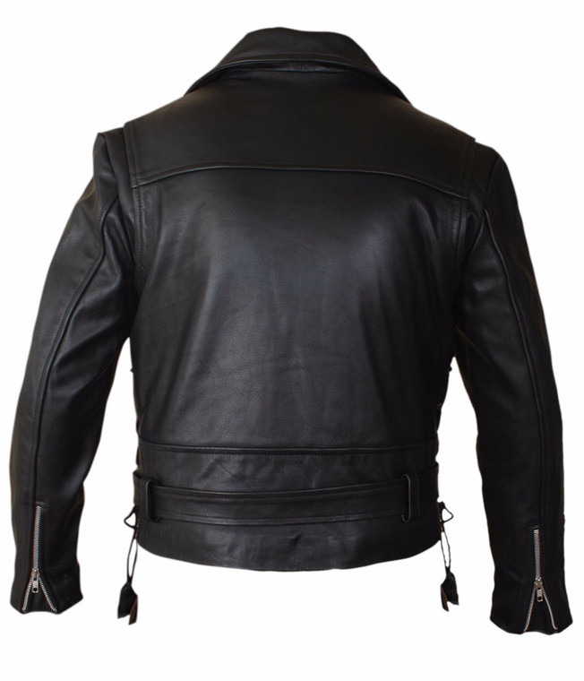 Terminator 2 Arnold Schwarzenegger Leather Jacket | Feather Skin