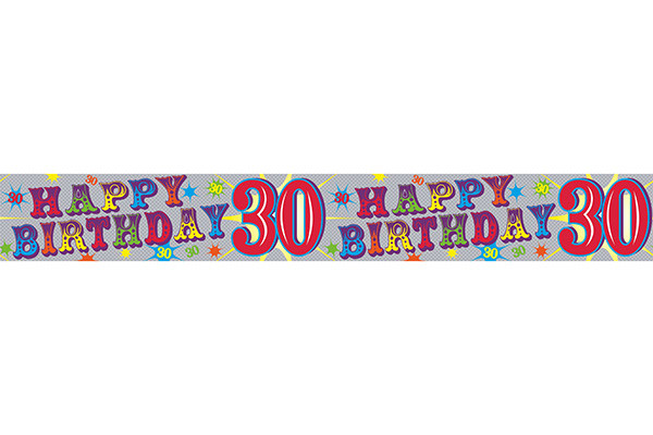 30th Happy Birthday Banner (Holo)