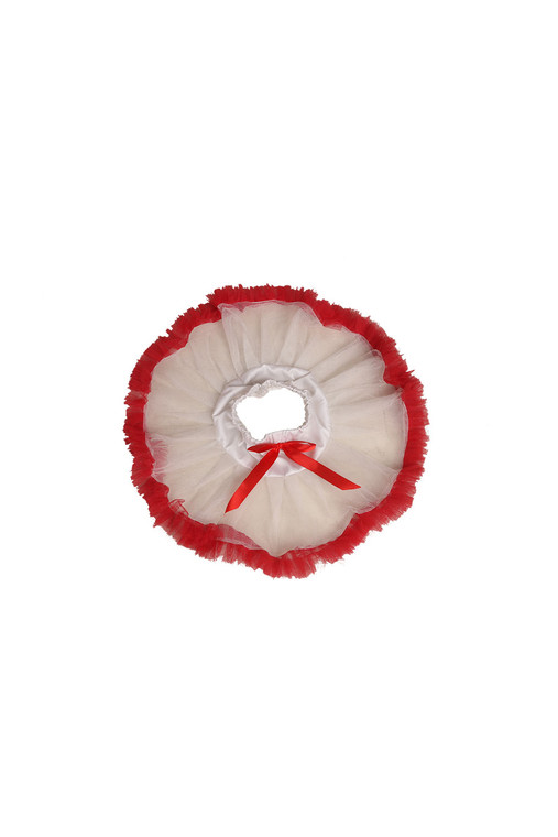 Girls White and Red Tutu Skirt