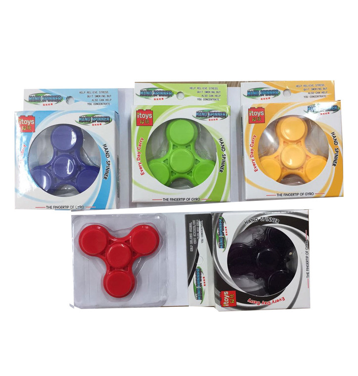 Plain Color Metal Fidget Spinner Toy (Assorted)