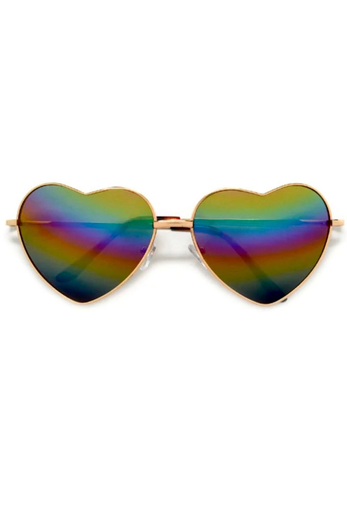 Multi Colour Heart Glasses