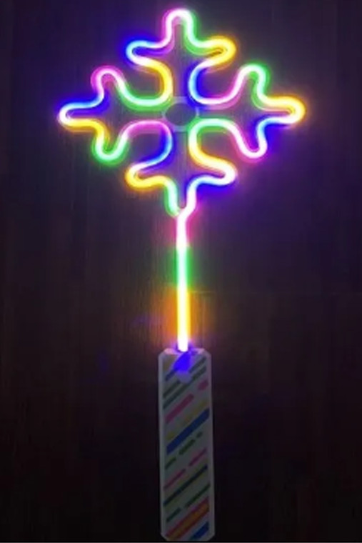 Snowflake Shape Light Up Wand (multicolour light)