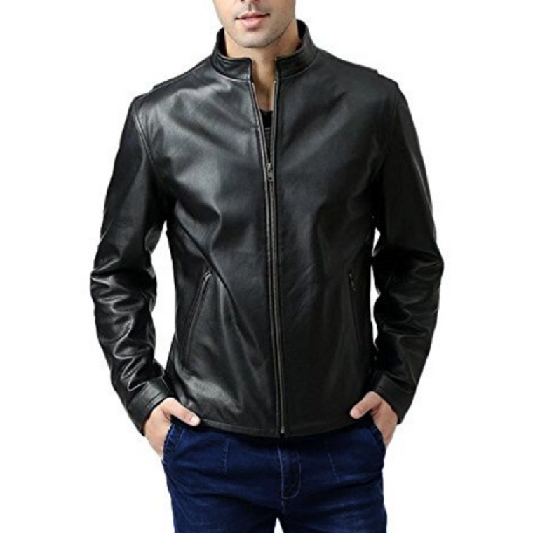 Men's Fashion Genuine Leather Jacket FSH066