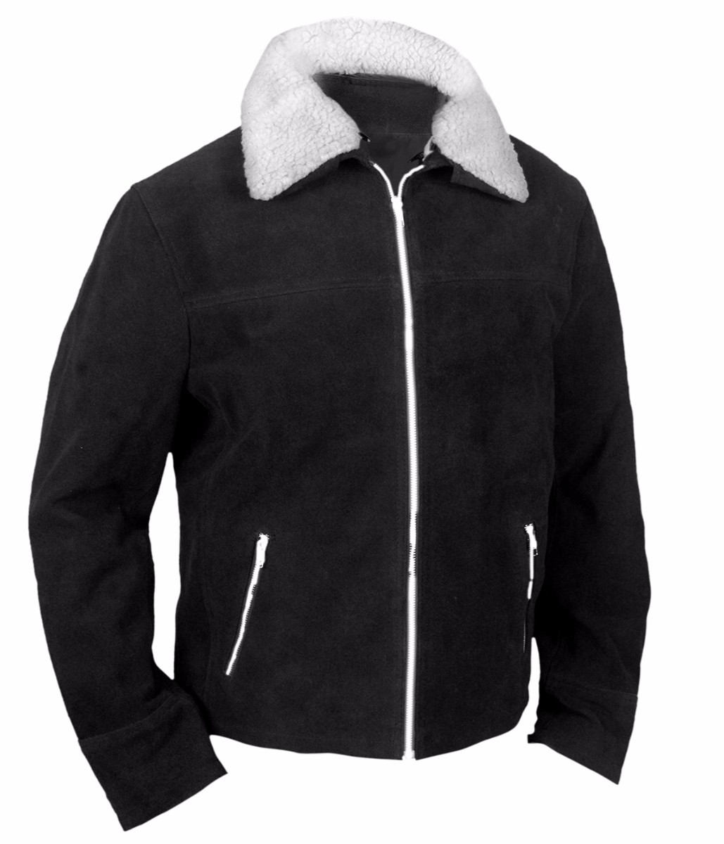 Rick Grimes Jacket Ugg Suede Bomber Jacket Men's Rick Grimes