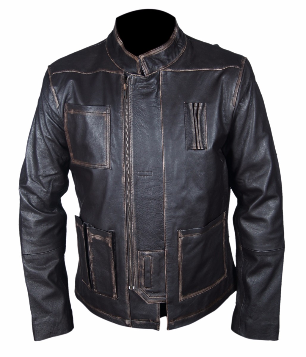 Han Solo Star Wars The Force Awakens Leather Jacket | Feather Skin