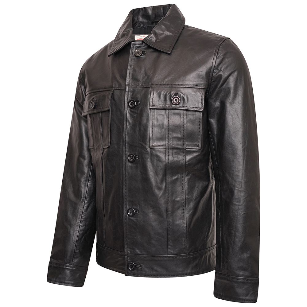 elvis black leather jacket