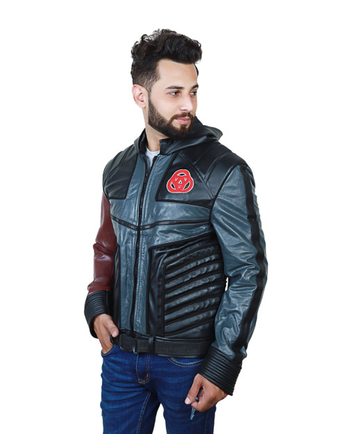 Lab Rats Leo Dooley Hooded Mission Genuine Leather Jacket | Feather Skin