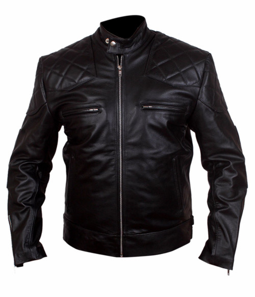 David Beckham Real Leather Black Jacket | Feather Skin