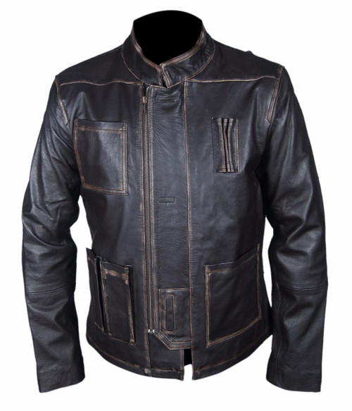 Han Solo Star Wars The Force Awakens Jacket from Feather Skin