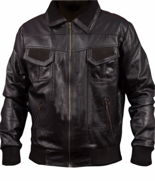 American Bomber Leather Jacket from Feather Skin