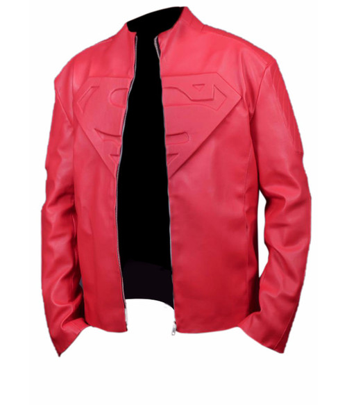 Smallville Superman Red Faux Leather Jacket | Feather Skin