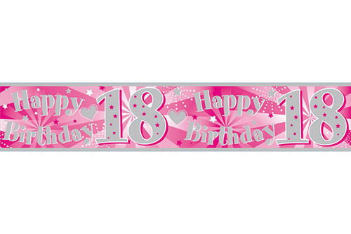 18th Birthday Banner (Extra/Wide) Female | Feather Skin