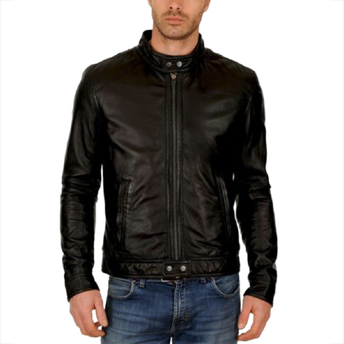 Men's Fashion Genuine Leather Jacket FSH010 from Feather Skin