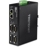 TI-M42 - TRENDnet Black IP30 4 x Serial (DB-9) ports 10,100 Mbit/s