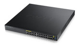 XGS3700-24HP - ZyXEL 24 x Ports PoE+ 10/100/1000Base-T + 4 x SFP+ Ports Layer 3 Managed 1U Rack-mountable Gigabit Ethernet Network Switch