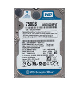 WD7500BPVT-55HXZT3 - Western Digital Scorpio Blue 750GB 5400RPM SATA 3Gb/s 8MB Cache 2.5-Inch Hard Drive