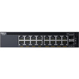 VV0RJ - Dell ing X1018P 16 x Ports 10/100/1000Base-T PoE + 2 x Ports Gigabit SFP Rack-Mountable 1U Layer2 Managed Gigabit Ethernet Network Switch