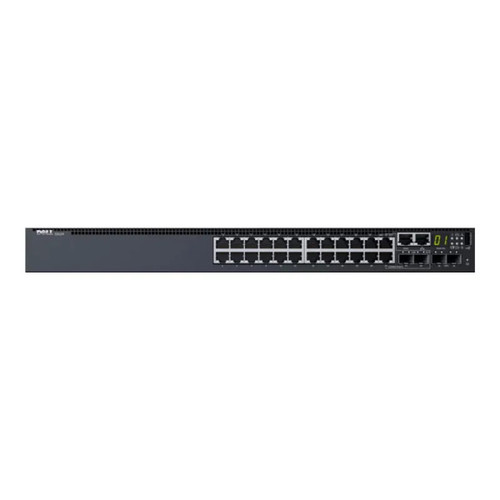 S3124 - Dell 24-Port 10/100/1000Base-T Layer3 Managed Switch 1U with 2x SFP+ 2x SFP Combo Ports PowerSwitch S3100 Series