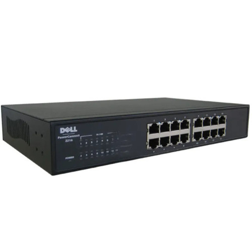 P4115 - Dell PowerConnect 2216 16 x Ports 10/100Base-T Layer 2 Unmanaged 1U Rack-mountable Fast Ethernet network Switch