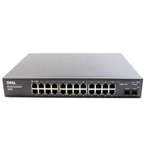 M521M - Dell Powerconnect 2824 24-Ports 10/100/1000BASE-T RJ-45 Manageable Layer3 Rack-mountable Ethernet Switch with 2x SFP Ports