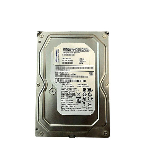 46U3100 - Lenovo 250GB 7200RPM SATA 3Gb/s 16MB Cache 3.5-Inch Hard Drive for ThinkServer