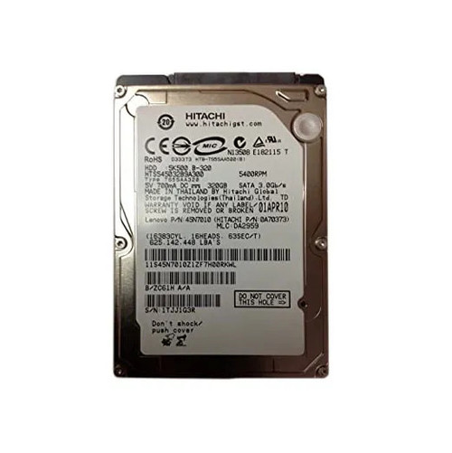 45N7010 - Lenovo 320GB 5400RPM SATA 3Gb/s 8MB Cache 2.5-inch Hard Drive