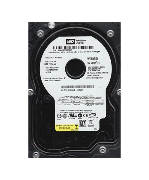 WD800JD-55MUA1 - Western Digital Caviar SE 80GB 7200RPM SATA 1.5Gb/s 8MB Cache 3.5-Inch Hard Drive