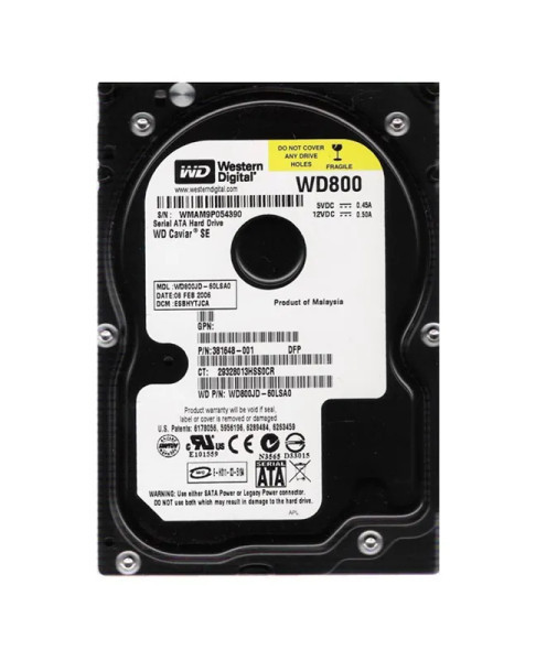 WD800JD-60LSA0 - Western Digital Caviar SE 80GB 7200RPM SATA 1.5Gb/s 8MB Cache 3.5-Inch Hard Drive