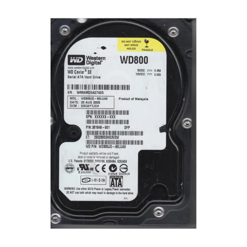 WD800JD-60LUA0 - Western Digital Caviar SE 80GB 7200RPM SATA 1.5Gb/s 8MB Cache 3.5-Inch Hard Drive