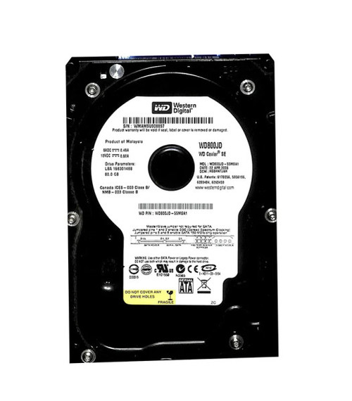 WD800JD-55MSA1 - Western Digital Caviar SE 80GB 7200RPM SATA 1.5Gb/s 8MB Cache 3.5-Inch Hard Drive