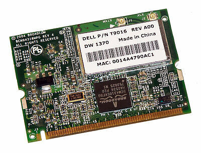 T9016 - Dell 1370 Wireless WiFi 802.11 b/g PCI Express Mini WLAN Card for Systems