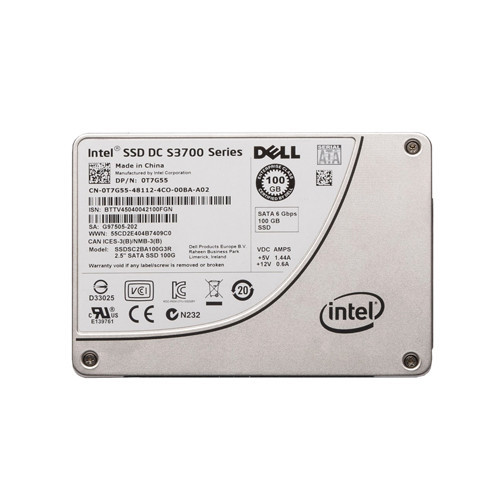 T7G55 - Dell 100GB Multi-Level Cell SATA 6Gb/s Hot-Pluggable 2.5-Inch Solid State Drive for PowerEdge Servers