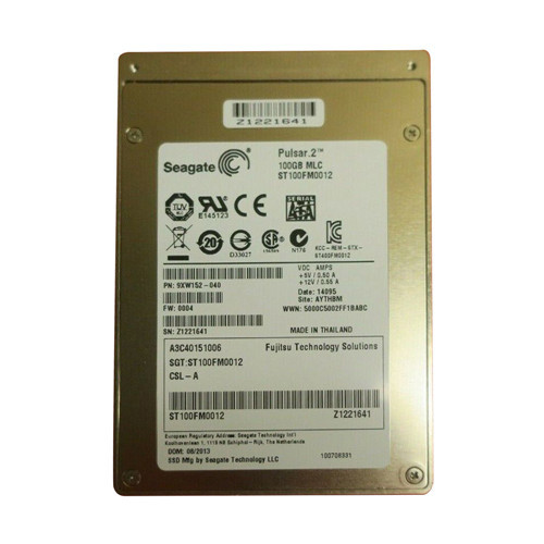 ST100FM0012 - Seagate Pulsar.2 Series 100GB Multi-Level Cell SATA 6Gb/s 2.5-Inch Enterprise Solid State Drive
