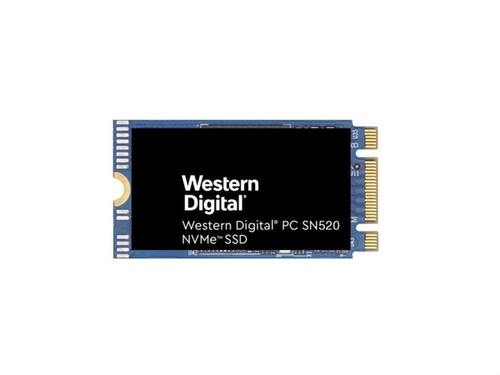 SDAPMUW-512G-1022 - WESTERN DIGITAL 512GB NVMe M.2 2242 Internal SSD PCIe 3.0 x2 TLC Solid State Drive PC SN520 Series