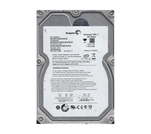 ST3640323AS - Seagate BarraCuda 7200.11 Series 640GB 7200RPM SATA 3Gb/s 32MB Cache CE 3.5-Inch Hard Drive