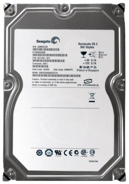 ST3500620SS - Seagate BarraCuda ES.2 Series 500GB 7200RPM SAS 3Gb/s 16MB Cache CE 3.5-Inch Hard Drive