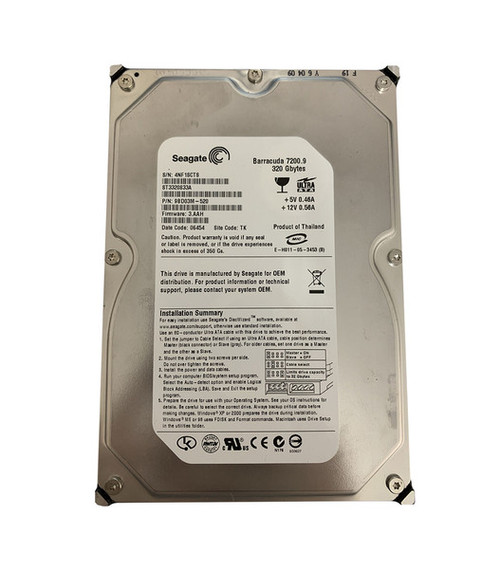 ST3320833A - Seagate 320GB 7200RPM IDE Ultra ATA/100 ATA-6 3.5-Inch Hard Drive