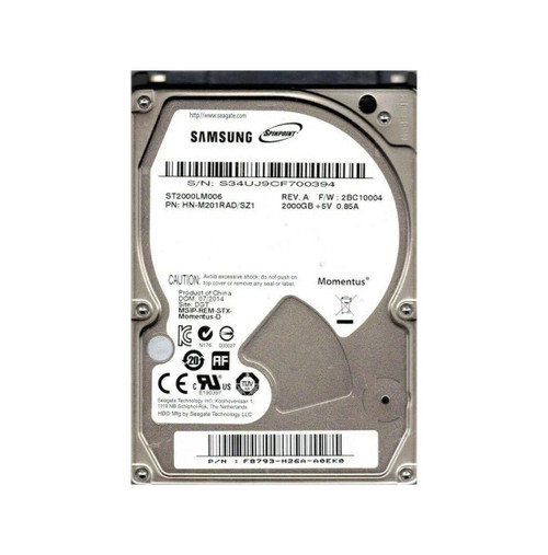 ST2000LM006 - Seagate Spinpoint M9T 2TB 5400RPM SATA 6Gb/s 32MB Cache 2.5-inch Hard Drive