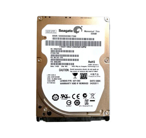 ST320LT000 - Seagate 320GB 5400RPM SATA 3Gb/s 2.5-inch Hard Drive