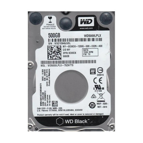 WD5000LPLX-75ZNTT0 - Western Digital Black 500GB 7200RPM SATA 6Gb/s 32MB Cache 2.5-Inch Hard Drive